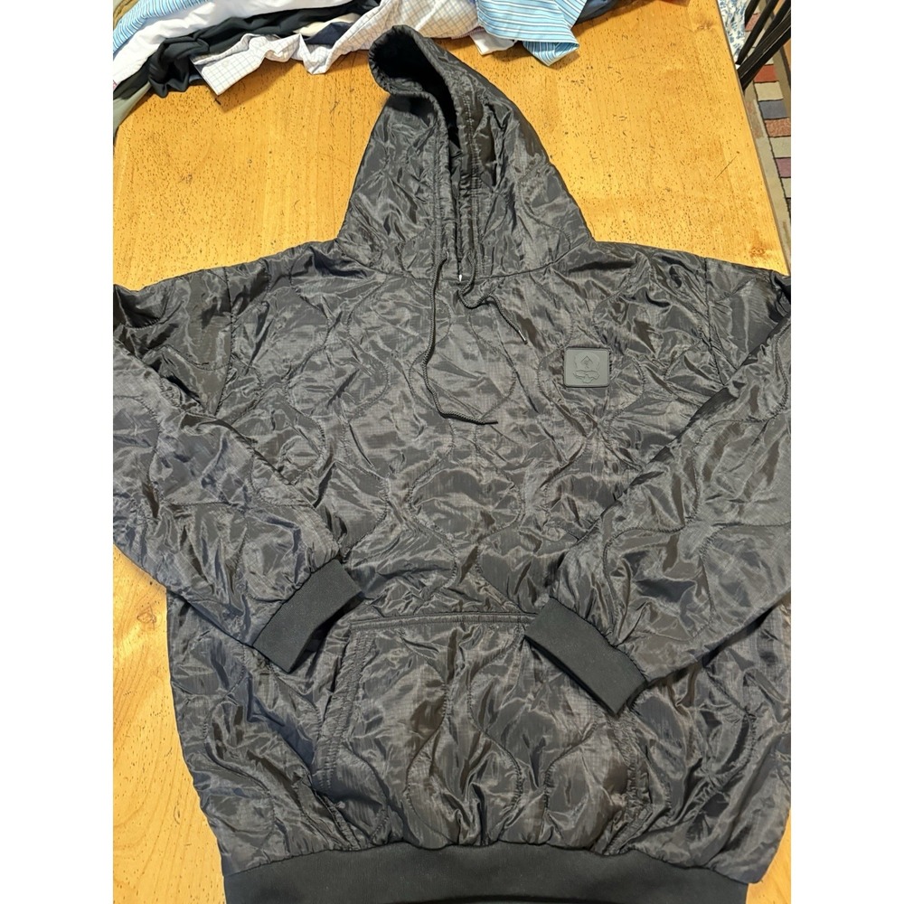 Official Zero‎ Foxtrot Contraband Hoodie Men's Large Woobie Quilted Puffer Black